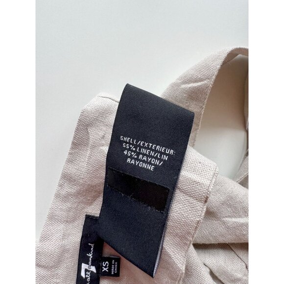 7 FOR ALL MANKIND Beige Linen Blend Cropped Tank Top, Size S - Picture 8 of 10